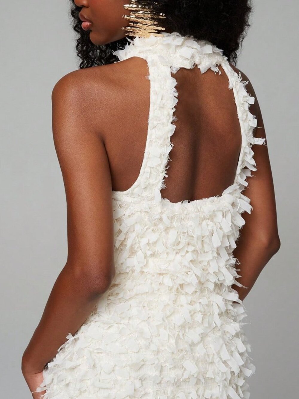 Apricot Elegant Women's Appliques Bodycon Dress - Picture 7 of 7